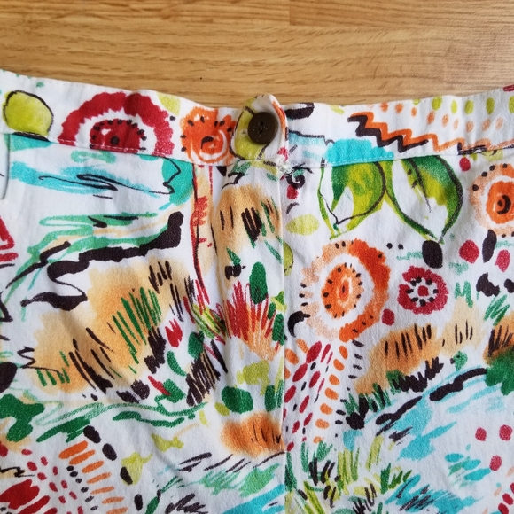 SeaSuns high waisted tropical print bermuda shorts XL - Picture 2 of 12